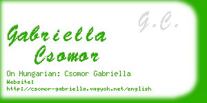 gabriella csomor business card